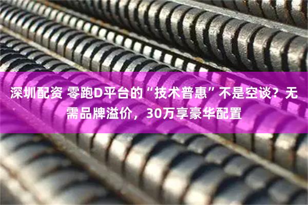 深圳配资 零跑D平台的“技术普惠”不是空谈？无需品牌溢价，30万享豪华配置