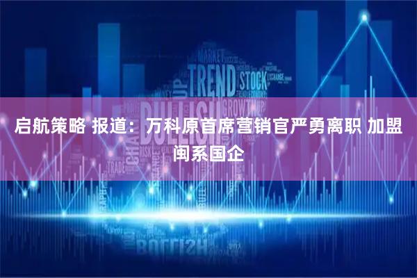 启航策略 报道：万科原首席营销官严勇离职 加盟闽系国企